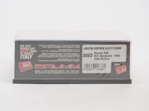 Brumm S052 Ferrari 158 F.1 Gp Germania 1964 #7 Surtees 1/43 Nuovo IN Scatola A - Foto 6 di 9