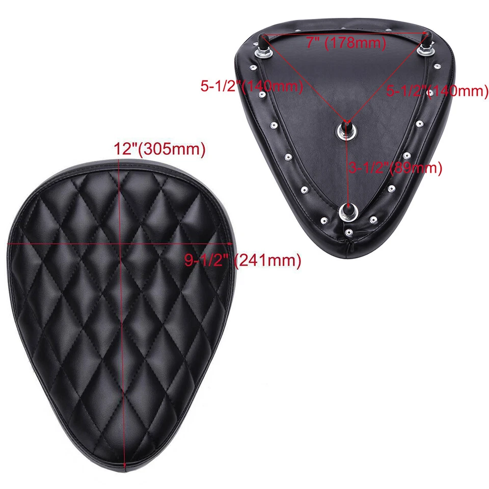 For Honda Shadow Spirit ACE VT 1100 750 Bobber Solo Seat Spring Base Soft Saddle - Image 3 of 4