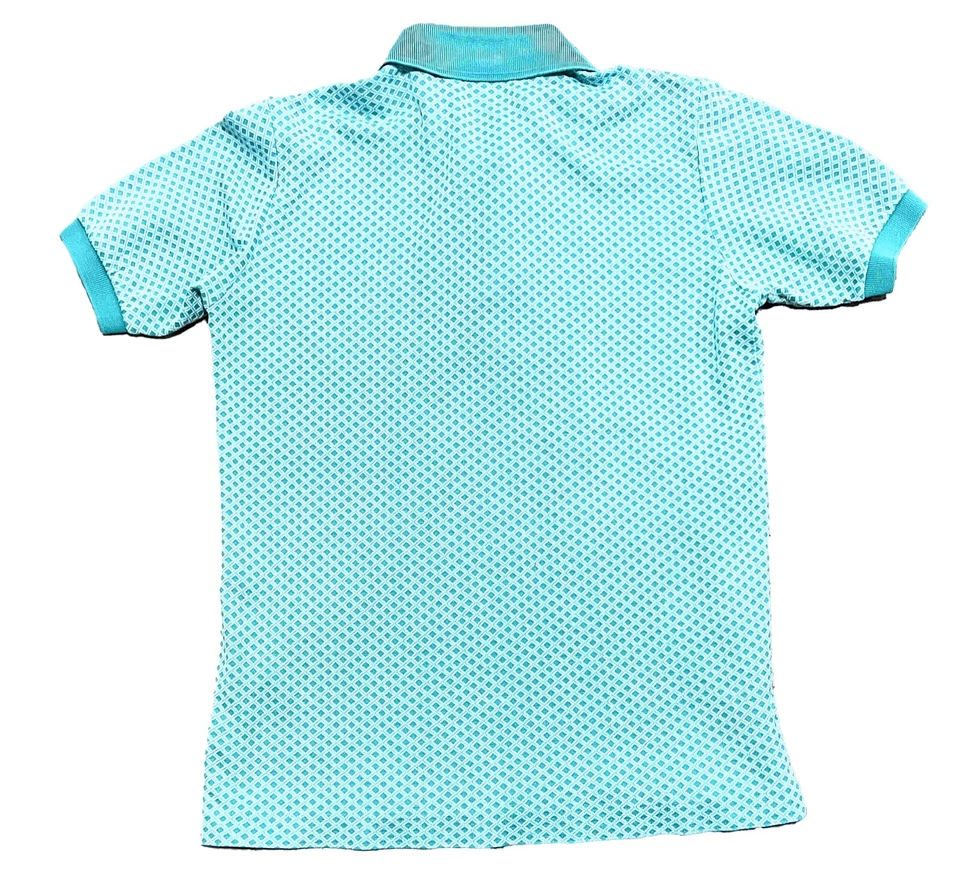 Camisa polo vintage Fila 100 % algodón manga corta top para mujer talla 8 verde blanco Foto 2 de 4