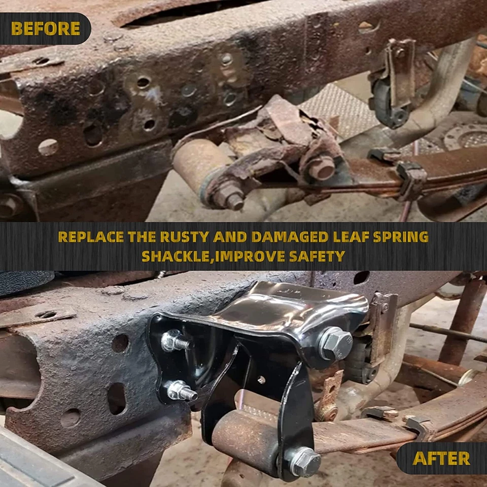 Kit de 2 piezas de soporte y grillete de suspensión trasero con resorte de hoja trasero para Ford Ranger Mazda Foto 4 de 4
