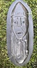 Tiki face plastic mold tropical casting garden casting mould  17" x x 5" x 3/4"