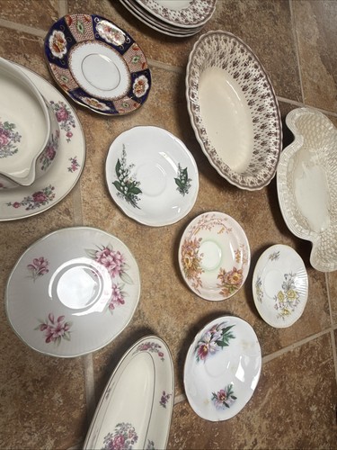 LOTE de artículos chinos vintage Theodore Haviland Spode Windsor Queens Fleur de Lis - Imagen 5 de 19