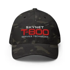 T-800 Service Technician cap Black Unisex Baseball Embroidered Terminator FanArt