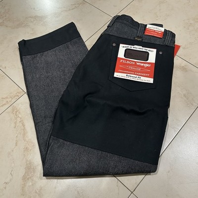 Filson x Wrangler Adventure Jeans Mens 36x32 Black Indigo Denim