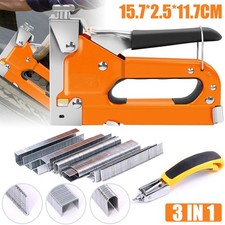 3 in 1 Heavy Duty Staple Gun with 3000 Staples Upholstery Tacker for Wood New 0.0036 per staple