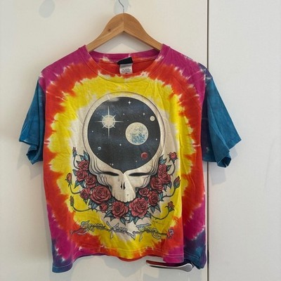 Vintage 1992 Liquid Blue Grateful Dead Space Your Face Tie Dye Shirt M
