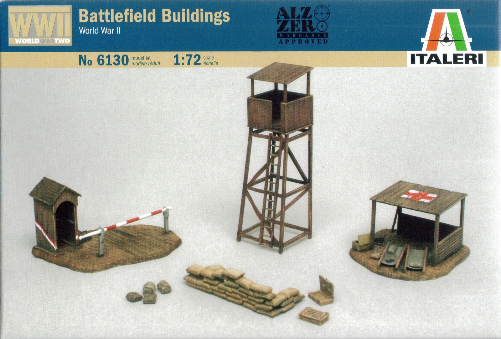 Italeri 1/72 (20mm) WWII Battlefield Buildings
