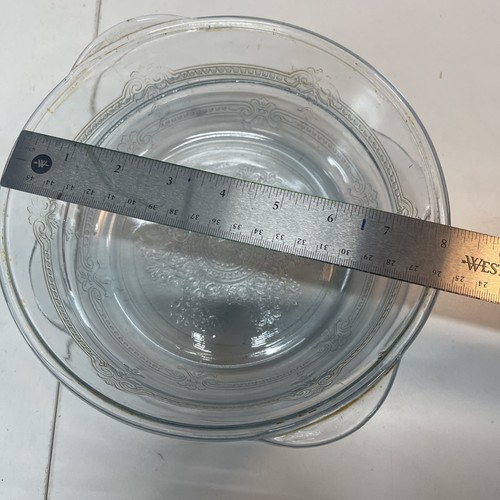 Vtg FIRE KING Glass SAPPHIRE BLUE PHILBE 8" Roaster/Casserole Dish W/ Cover/Lid - Picture 5 of 6