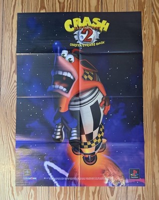 1997 Crash Bandicoot 2 Cortex Strikes Back / Final Fantasy VII Vintage Poster