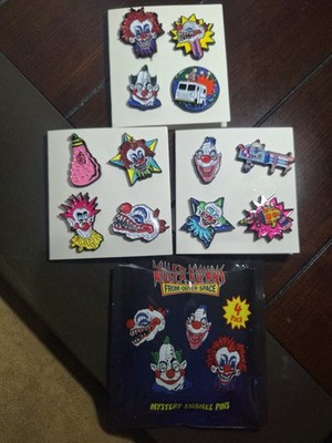 KILLER KLOWNS FROM OUTER SPACE MYSTERY ENAMEL PINS Complete Set 12 Chase W/bags