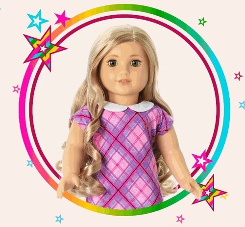 (2) American Girl 18" Doll - Truly Me #125 & #126 Blonde/Brunette Long Wavy Hair - Afbeelding 8 van 8