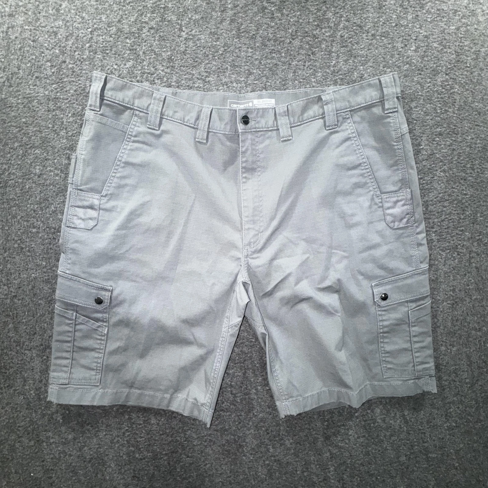 Carhartt Cargo Shorts Mens 44 Gray Rugged Flex Ripstop Relaxed Fit Work Utility