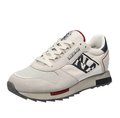 Napapijri Virtus 02 - Sneakers Basse In Suede Bianco - Taglia 44 [28cm] Scarpe
