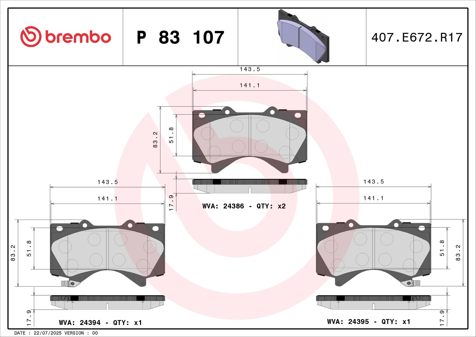 Front Brake Pad Set Fits Hyundai XG Toyota LandCruiser 200 BREMBO - Image 29