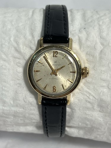 Reloj Hamilton Automático Damas Vintage - 10K R.G.P. - Esfera dorada - ¡Funciona! - Imagen 22 de 24