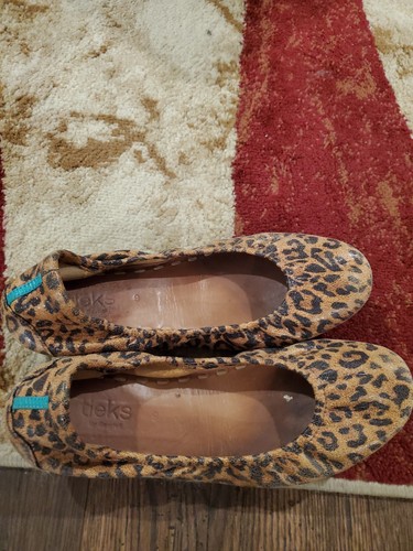 Tieks By Gavrieli Ballet Flats Size 9 Leopard Animal Print Foldable Shoes - Picture 3 of 8