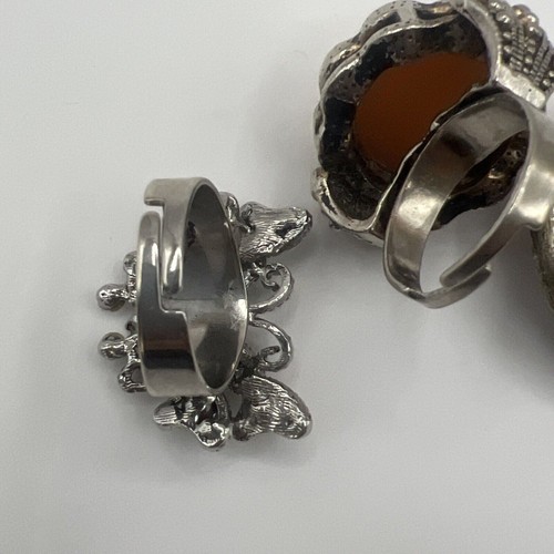 Navajo Cluster Ring Turquoise Native American Adjustable Ring Lot Mixed READ! - Imagen 10 de 14