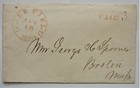 MASSACHUSETTS: DEERFIELD STAMPLESS POSTAL HISTORY COVER TO BOSTON