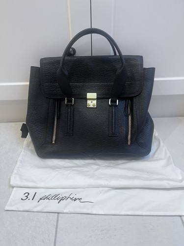 Authentic 3.1 Phillip Lim PASHLI LEATHER TOTE Black - Picture 2 of 13