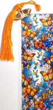 CHARM ON TASSEL BUTTERFLIES, FLOWERS -BUTTERFLIES,BIRDS,DOGS-UNIQUE BOOKMARKS