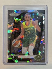 2024 Prizm WNBA NIKA MUHL Silver Cracked Ice Prizm SP RC #75 Seattle Storm