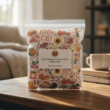 300Pcs Fall Foam Stickers, Cute Self-Adhesive Autumn Thanksgiving Stickers Fo...
