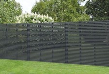 Forest 6ft x 6ft Fence Panel Pack Contemporary Grey Slatted Fencing Free Del