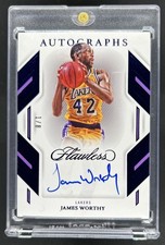 2022-23 Panini Flawless James Worthy Auto Blue #/8 Lakers