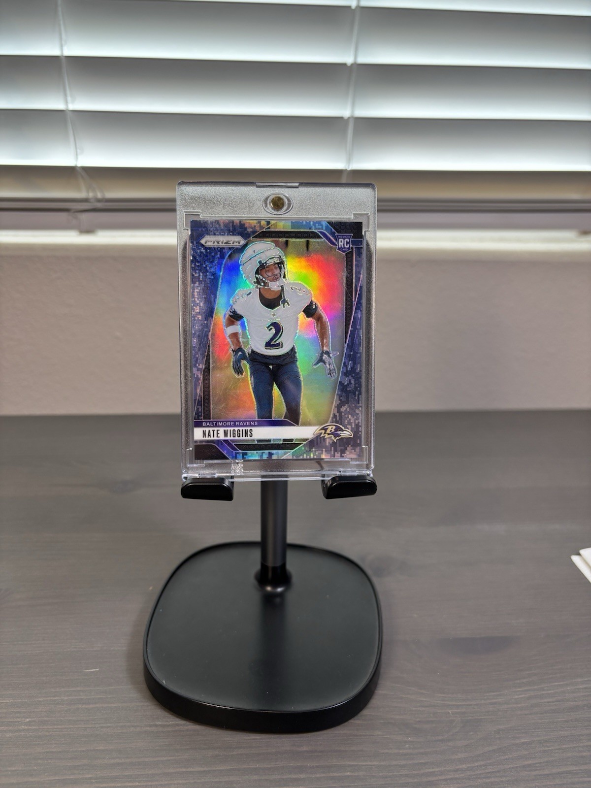 2024 Panini Prizm Rookie Nate Wiggins SSP 25/25 Navy Camo Prizm #380