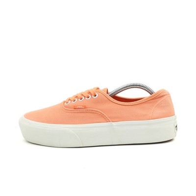 VANS Damen Authentic Platform Schuhe Pfirsich-Orange Canvas Wall Sneaker EU 39