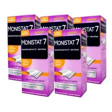 5 Pack Monistat 7 Vaginal Antifungal Cream With Disposable Applicators 1.59Oz Ea