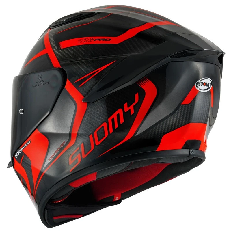 Casco Suomy TX-PRO Carbon Advance rojo brillante talla grande Foto 3 de 4