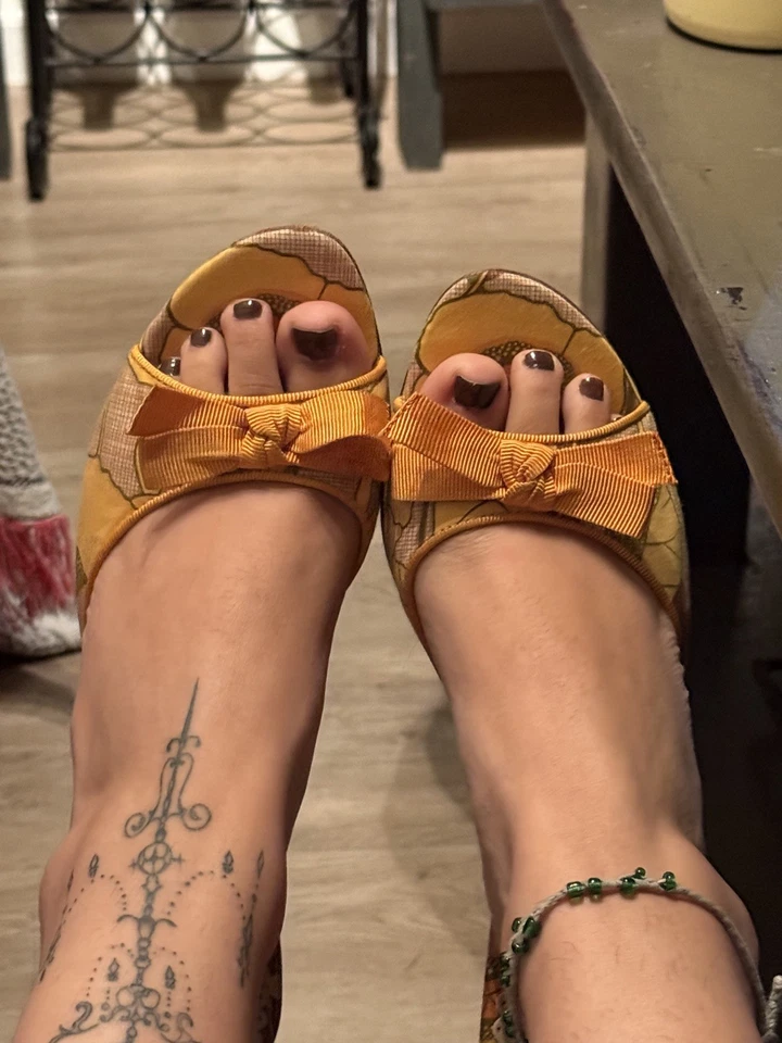 Oscar De La Renta женщин Sz 7,5 М Flora мул слайд насос Summer весело бант дизайнер - Изображение 4 из 4