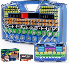 Holds AA AAA 4A C D Button Cell 9V 3V Lithium18650 CR2 CR123 CR1632 LR44 (B