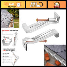 100 Pack Heavy Duty Gutter Hangers 5" K Style with Rust Resistant Screws