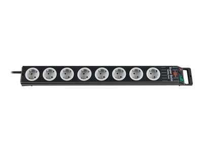 Brennenstuhl Super-Solid-Line, 8-fach, 2.5m, schwarz Steckdosenleiste
