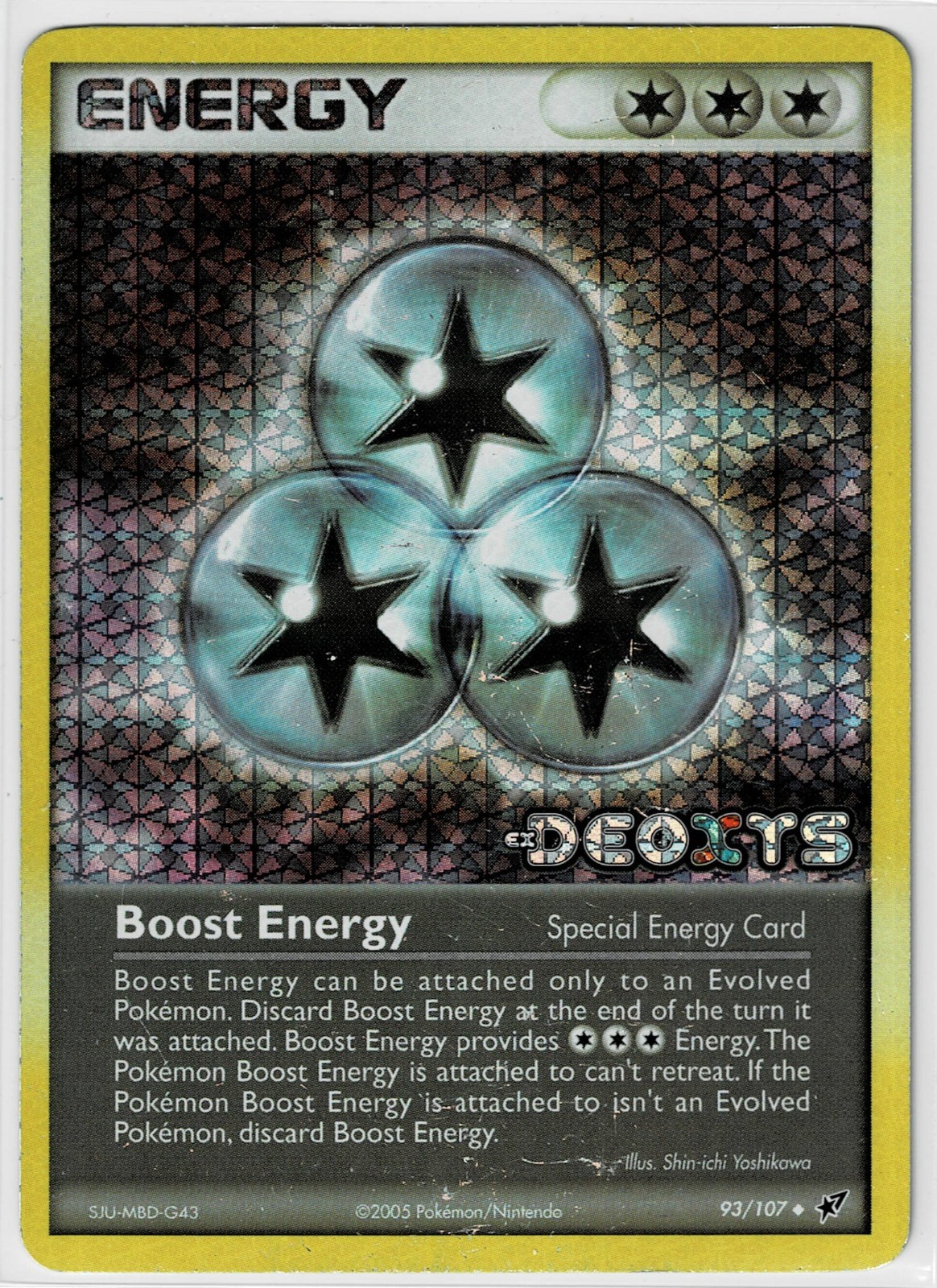 Boost Energy 93/107 Pokemon Ex Deoxys Reverse Holo Rare HP