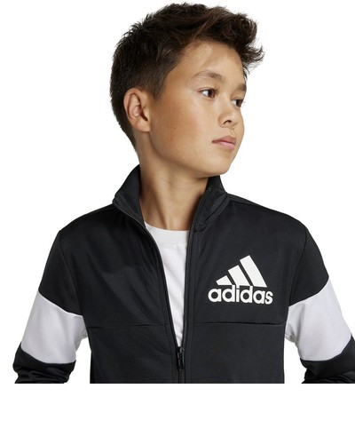 Adidas Kids Boys Back-To-School Kids Full Jumpsuit Black White  - Picture 7 of 18