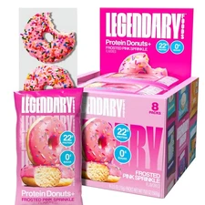 Legendary Foods 22gr Protein Donuts - Frosted Pink Sprinkle 8x (2 per... 