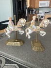Willits Designs vintage carousel girl and boy on horse pair