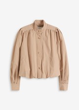 Jacke mit Ballonsaum Gr. 50 Saharabeige Damenjacke Blouson Neu