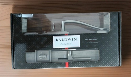 NEW Baldwin Torrey Pines Front Entry Handleset with Interior Lever SATIN NICKEL - Picture 2 of 3