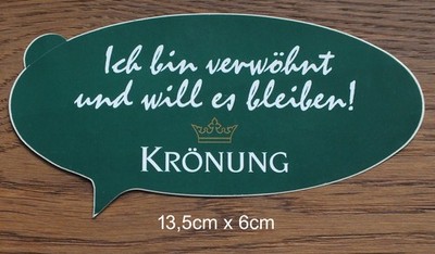 Alter Sticker Aufkleber Kaffee Jacobs Krönung Café  Werbung 80er - 90er Jahre