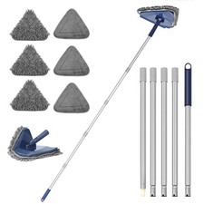 Triangle Mop Wall Cleaner with Long Handle for Ceiling Wall Windows Floors