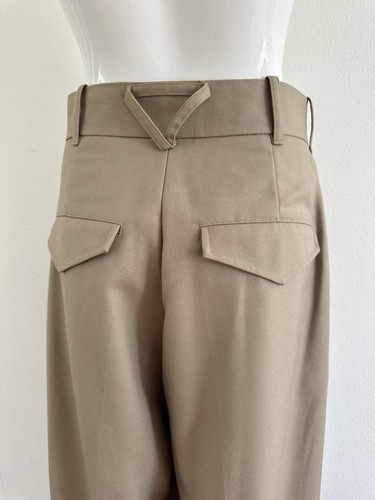 Bottega Veneta Hose weites Bein Wollhose Plissee beige hellbraun Größe IT 38 S AU 8 - Bild 11 von 21