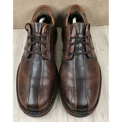 Clarks Touareg Vibe Bicycle Toe Leather Oxford Two Tone Lace Up Shoes Mens 11W