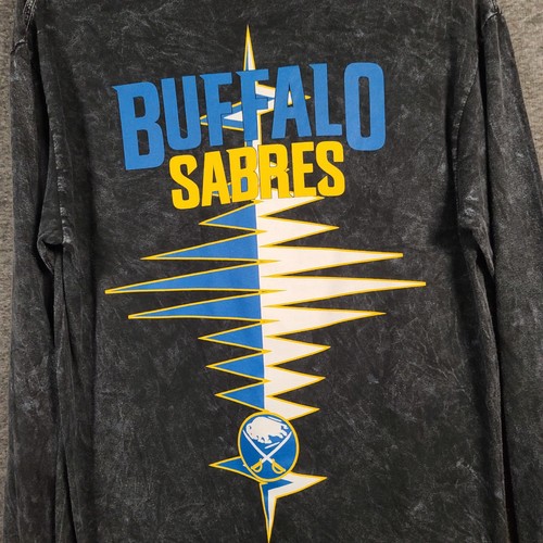 NWT Mitchell & Ness Buffalo Sabres NHL Long Sleeve Gray Medium Shirt - Picture 8 of 11
