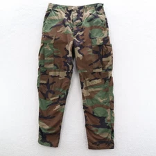Propper Military Pants Men's M Long Green Brown Woodland Camo Cargo Trousers BDU