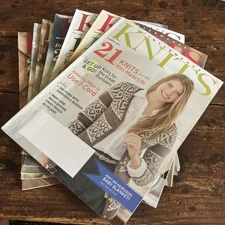 Interweave Knits Knitting Magazine Lot of 7 Issues (2014–2015) Back Issues