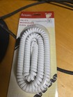 Trisonic Ts-625 , 25-Ft White Modular  Coil Cord